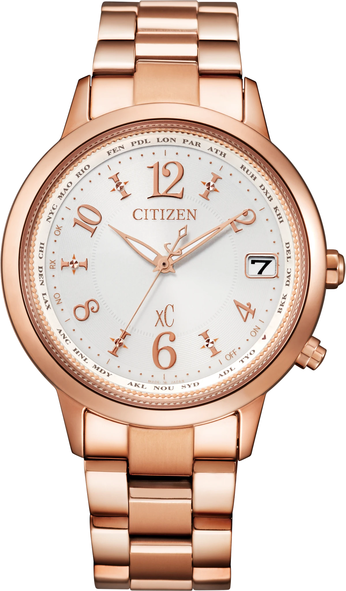 Citizen xC Silver-Tone Dial Super Titanium Bracelet CB1107-58A